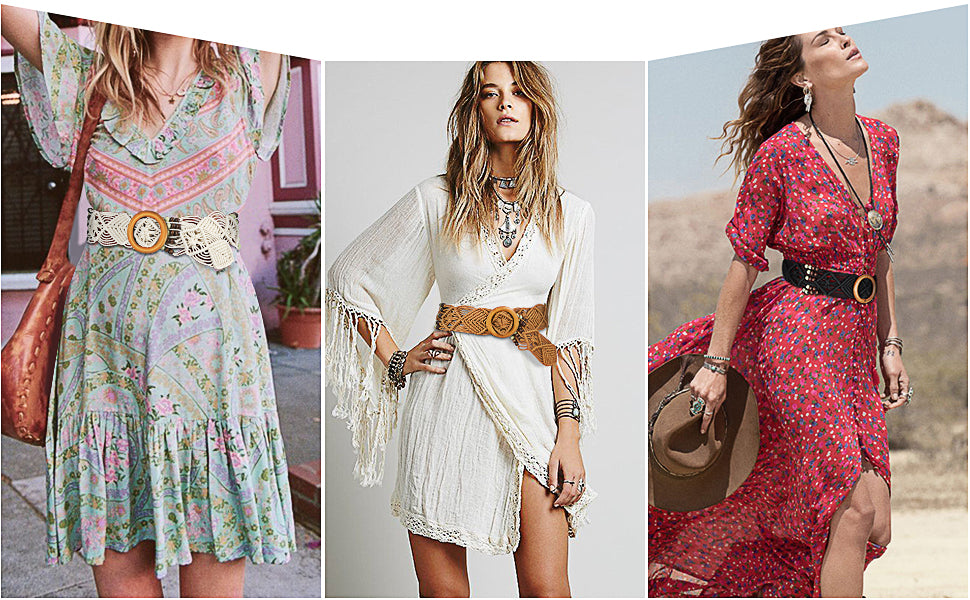 Braided Waist Belt,Straw Woven Belts for Women Belt Straw Vintage Woven Waist Belt with Buckle for Coat Dress Jeans