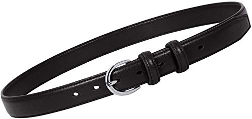 Women Skinny Leather Belt- Fashion Dress Jeans Belt with Single Prong Buckle