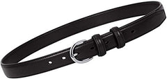 Women Skinny Leather Belt- Fashion Dress Jeans Belt with Single Prong Buckle