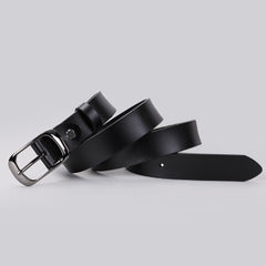 Women Leather Belt Ladies Black Waist Belt for Jeans Pants Dresses Small Size Elegant Gift Box , Suit Pant Size 27- 32 Inches, Style 1-Black Shiny Buckle