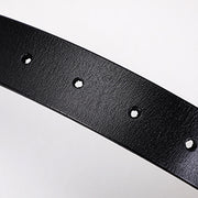 Women Leather Belt Ladies Black Waist Belt for Jeans Pants Dresses Small Size Elegant Gift Box , Suit Pant Size 27- 32 Inches, Style 1-Black Shiny Buckle