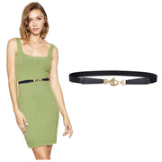 Women Skinny Elastic Stretch Belt for Dresses Retro Ladies Waist Vintage Thin Belt by JASGOOD