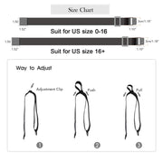 No Show Women Stretch Belt Invisible Elastic Web Strap Belt with Flat Buckle for Jeans Pants Dresses,Suit for US Size 0-16,1-Black - JASGOOD OFFICIAL