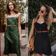 Women Skinny Elastic Stretch Belt for Dresses Retro Ladies Waist Vintage Thin Belt by JASGOOD