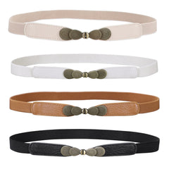 Women Skinny Elastic Stretch Belt for Dresses Retro Ladies Waist Vintage Thin Belt by JASGOOD