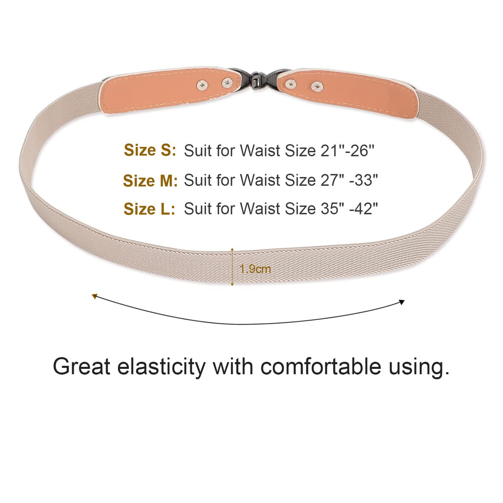 Women Skinny Elastic Stretch Belt for Dresses Retro Ladies Waist Vintage Thin Belt by JASGOOD