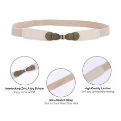 Women Skinny Elastic Stretch Belt for Dresses Retro Ladies Waist Vintage Thin Belt by JASGOOD