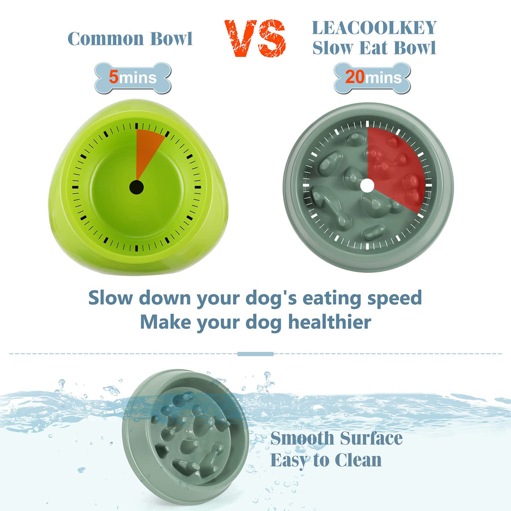 Slow Feeder Dog Bowl, Anti-Gulping Slow Eating Bowl, Stop Bloat No Choking Bowl for Small Medium Dogs, Food Water Bowl Slow Feeder for Fast Eaters, Reduce Slip Slow Pet Bowl, 1.5 Cups/ 12 Oz
