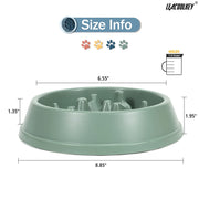 Slow Feeder Dog Bowl, Anti-Gulping Slow Eating Bowl, Stop Bloat No Choking Bowl for Small Medium Dogs, Food Water Bowl Slow Feeder for Fast Eaters, Reduce Slip Slow Pet Bowl, 1.5 Cups/ 12 Oz