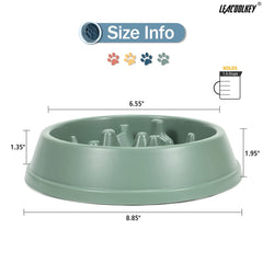 Slow Feeder Dog Bowl, Anti-Gulping Slow Eating Bowl, Stop Bloat No Choking Bowl for Small Medium Dogs, Food Water Bowl Slow Feeder for Fast Eaters, Reduce Slip Slow Pet Bowl, 1.5 Cups/ 12 Oz