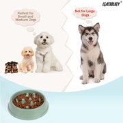 Slow Feeder Dog Bowl, Anti-Gulping Slow Eating Bowl, Stop Bloat No Choking Bowl for Small Medium Dogs, Food Water Bowl Slow Feeder for Fast Eaters, Reduce Slip Slow Pet Bowl, 1.5 Cups/ 12 Oz