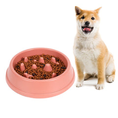 Slow Feeder Dog Bowl, Anti-Gulping Slow Eating Bowl, Stop Bloat No Choking Bowl for Small Medium Dogs, Food Water Bowl Slow Feeder for Fast Eaters, Reduce Slip Slow Pet Bowl, 1.5 Cups/ 12 Oz