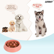 Slow Feeder Dog Bowl, Anti-Gulping Slow Eating Bowl, Stop Bloat No Choking Bowl for Small Medium Dogs, Food Water Bowl Slow Feeder for Fast Eaters, Reduce Slip Slow Pet Bowl, 1.5 Cups/ 12 Oz