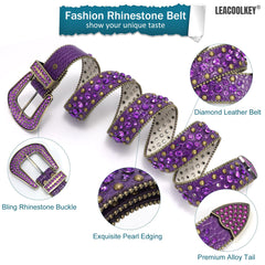 Western Cowgirl Rhinestone Belt for Jeans  Fashion Rhinestone Belt for Women Men  Ladies Bling Rhinestone Belt for Dress