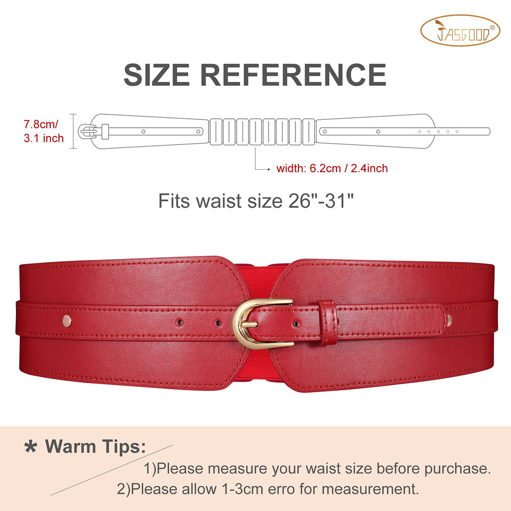 Women Dress Waist Belt Stretchy Elastic Vintage Belts for Dress with Metal Buckle Waistband Cosplay