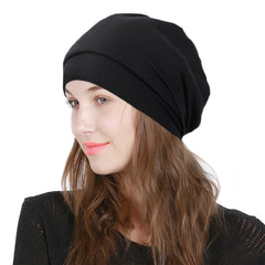 SoftJASGOOD  Cotton Sleep Cap for Women Beanie Hat Night Cap Fashion Slouchy Beanie Headwraps 