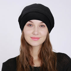 SoftJASGOOD  Cotton Sleep Cap for Women Beanie Hat Night Cap Fashion Slouchy Beanie Headwraps 