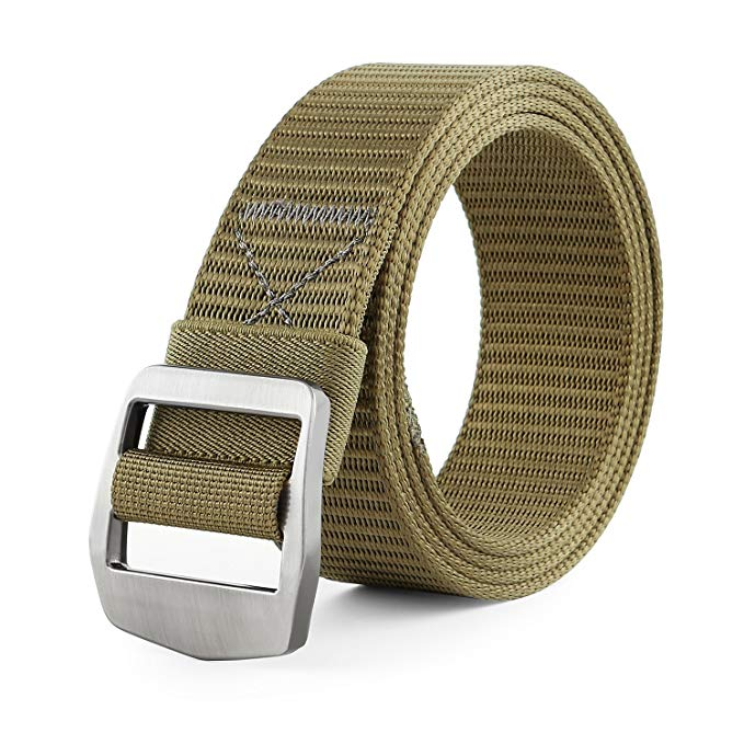 Tactical Heavy Duty Reinforced Nylon Belt for Men Adjustable Military Webbing Belt Strap with Metal Buckle by JASGOOD 