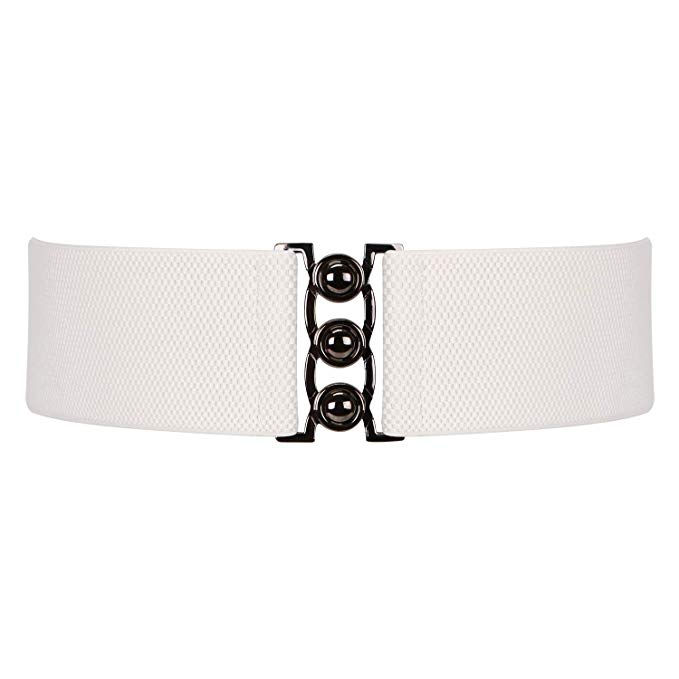 Vintage Wide Elastic Waist Belt Waistband Dress Stretchy Cinch Belt For Women 1.8 Inch Wide by JASGOOD 