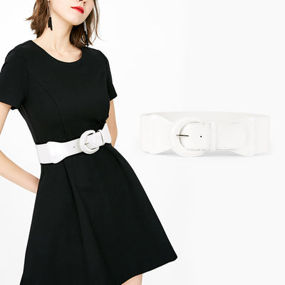 Women Wide Stretchy Cinch Belt Drss Elastic Waist Belts For Women Dress by JASGOOD 