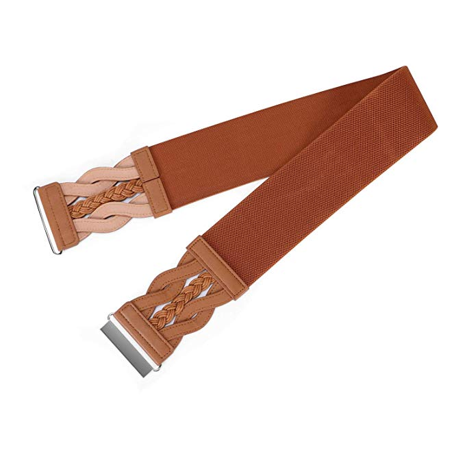 Women Plus Elastic Stretchy Retro Wide Waist Cinch Belt 