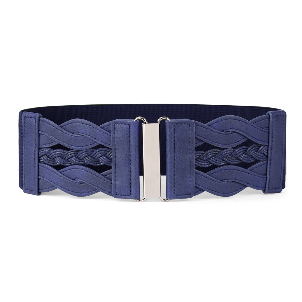 Women Elastic Stretchy Retro Wide Waist Cinch Belt 50s Vintage Ladies Dress Plus Size Belt By JASGOOD 