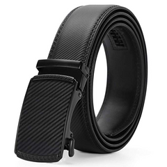 JASGOOD Men Leather Belt Ratchet Dress Belt with Automatic Buckle + High Quality Leather with Nice Gift Box Perfect Gift for Men 