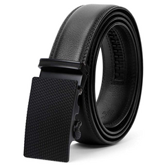 JASGOOD Men Leather Belt Ratchet Dress Belt with Automatic Buckle + High Quality Leather with Nice Gift Box Perfect Gift for Men 