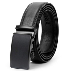 JASGOOD Men Leather Belt Ratchet Dress Belt with Automatic Buckle + High Quality Leather with Nice Gift Box Perfect Gift for Men 