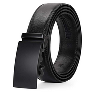 Men's Leather Belt, Ratchet Dress Belt with Automatic Buckle in Gift Box by JASGOOD 