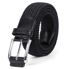 JASGOOD Braided Stretch Belts Mens,Woven Elastic Belt-Causal Belt for Golf Pants Jeans 