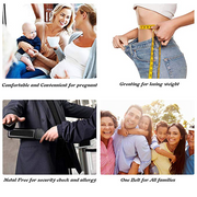 No Show Women Stretch Belt Invisible Elastic Web Strap Belt with Flat Buckle for Jeans Pants Dresses 