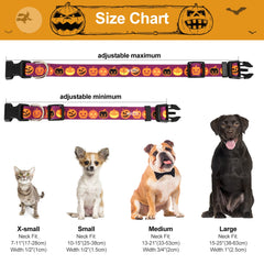 WHIPPY Girl Floral Collar for Small Medium Large Dog Adjustable Lightweight Nylon Flower Print Dog Collar with Quick Release Buckle Personalized Soft Comfortable Puppy Collar