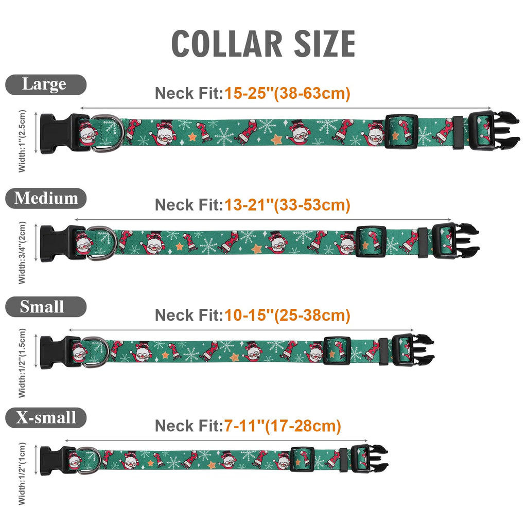 WHIPPY Girl Floral Collar for Small Medium Large Dog Adjustable Lightweight Nylon Flower Print Dog Collar with Quick Release Buckle Personalized Soft Comfortable Puppy Collar