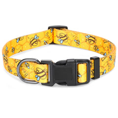 WHIPPY Girl Floral Collar for Small Medium Large Dog Adjustable Lightweight Nylon Flower Print Dog Collar with Quick Release Buckle Personalized Soft Comfortable Puppy Collar