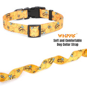 WHIPPY Girl Floral Collar for Small Medium Large Dog Adjustable Lightweight Nylon Flower Print Dog Collar with Quick Release Buckle Personalized Soft Comfortable Puppy Collar