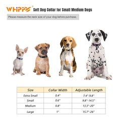 WHIPPY Girl Floral Collar for Small Medium Large Dog Adjustable Lightweight Nylon Flower Print Dog Collar with Quick Release Buckle Personalized Soft Comfortable Puppy Collar