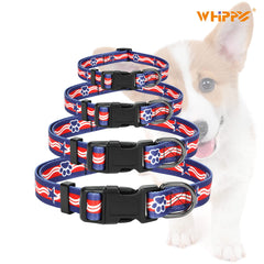 WHIPPY Girl Floral Collar for Small Medium Large Dog Adjustable Lightweight Nylon Flower Print Dog Collar with Quick Release Buckle Personalized Soft Comfortable Puppy Collar