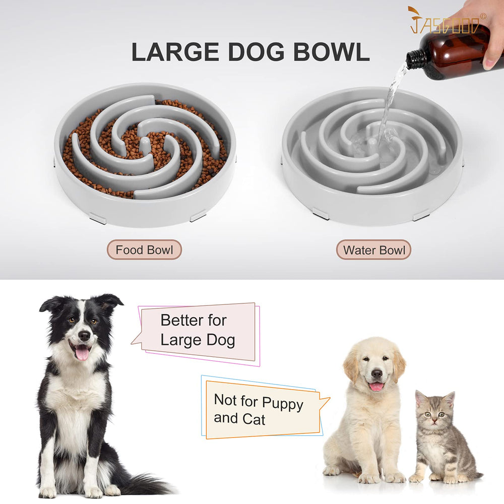 JASGOOD Slow Feeder Dogs Bowl for Large Dogs,Anti-Gulping Pet Slower Food Feeding Bowls Stop Bloat,Preventing Choking Healthy Design Dogs Bowl - JASGOOD OFFICIAL