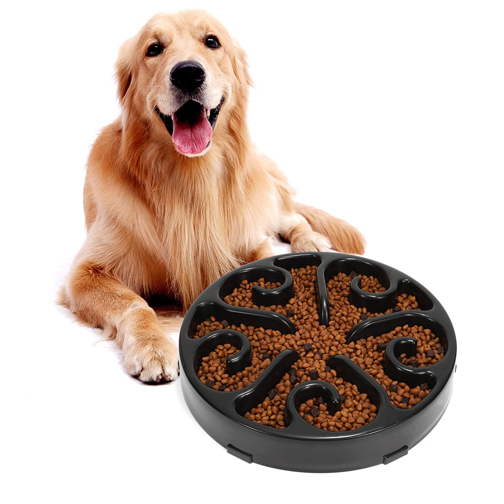 JASGOOD Slow Feeder Dogs Bowl for Large Dogs,Anti-Gulping Pet Slower Food  Feeding Bowls Stop Bloat,Preventing Choking Healthy Design Dogs Bowl