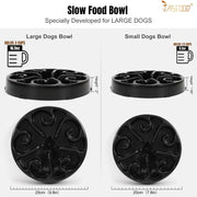 JASGOOD Slow Feeder Dog Bowl Slow Eat Feeder for Fun Slow Feeding Interactive Bloat Stop Dog Bowls