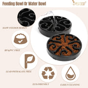 JASGOOD Slow Feeder Dog Bowl Slow Eat Feeder for Fun Slow Feeding Interactive Bloat Stop Dog Bowls