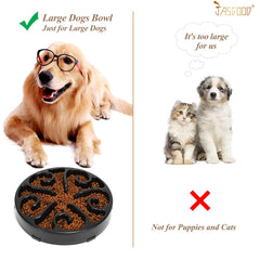 JASGOOD Slow Feeder Dog Bowl Slow Eat Feeder for Fun Slow Feeding Interactive Bloat Stop Dog Bowls
