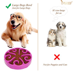 JASGOOD Slow Feeder Dog Bowl Slow Eat Feeder for Fun Slow Feeding Interactive Bloat Stop Dog Bowls