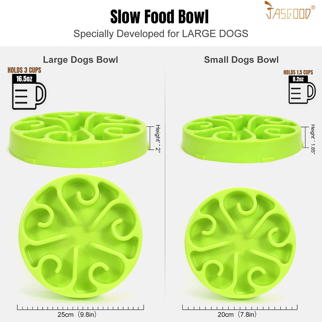 Iilnlaty Slow Feeder Dog Bowl - Ceramic Anti-Gulping Bowl For Large & Medium Dogs (Yellow)