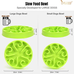 JASGOOD Slow Feeder Dog Bowl Slow Eat Feeder for Fun Slow Feeding Interactive Bloat Stop Dog Bowls