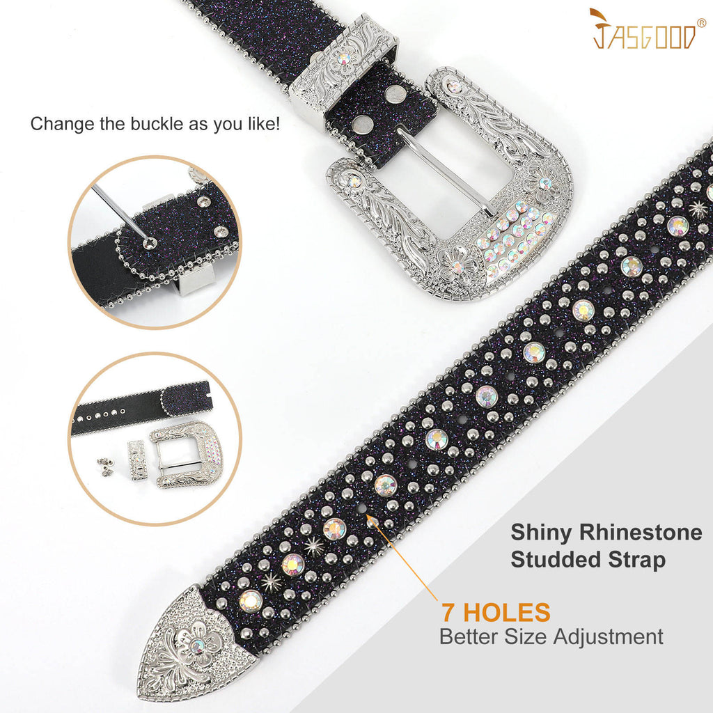 Western Cowboy Unisex Custom Fast Delivery Stylish Bling Global Designer Rhinestones Belts