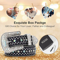 Western Cowboy Unisex Custom Fast Delivery Stylish Bling Global Designer Rhinestones Belts