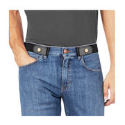 No Buckle Stretch No Show Belt for Men 1.38 inches Wide, Buckless Invisible Elastic Belt for Jeans Pants