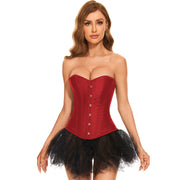 Women Lace-up Bustier Corset Top Sexy Overbust Body Shapewear Waist Cincher Corset - JASGOOD OFFICIAL